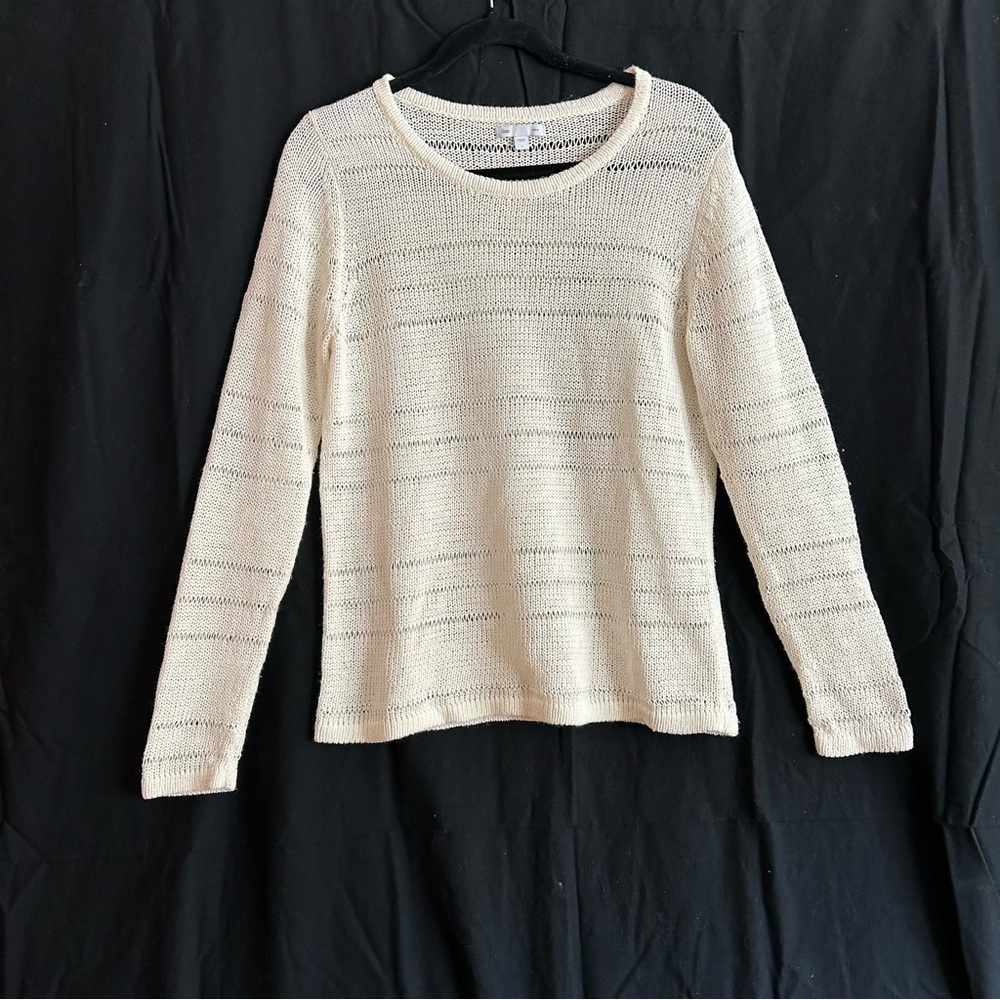 Gap Cotton Whisper Cream Sweater Size L